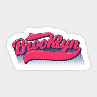 80`s New York Brooklyn ,80´s Brooklyn Schriftzug, 80´s Brooklyn Logo Sticker